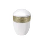 Bestattungen Pfaffinger Mendig Andernach Kell Urne AQUA LUXOR SEMI Urne weiss gold