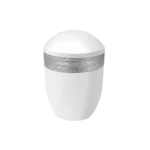 Bestattungen Pfaffinger Mendig Andernach Kell Urne LUXOR SEMI PURE Urne weiss silber