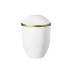 Bestattungen Pfaffinger Mendig Andernach Kell Urne PURE Urne weiss gold